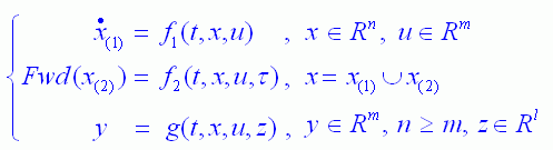 F 2.1.1. State equations with the prognosis operator